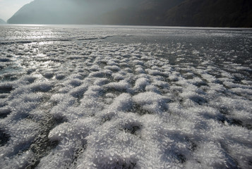 Frozen Alpine Lake