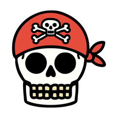 traditional tattoo of a pirate skull