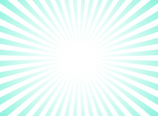 Sunlight wide horizontal background. Blue color burst background.