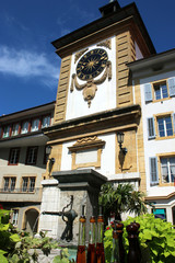 Fototapeta na wymiar Morat - Murten - La Tour de l'Horloge
