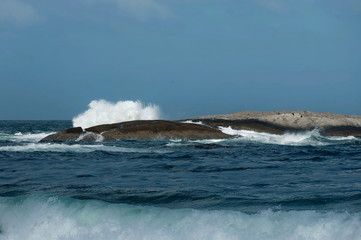 Wave sea shore along near to Cape Town, South Africa