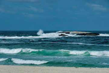 Fototapeta premium Wave sea shore along near to Cape Town, South Africa