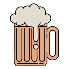 traditional tattoo of a beer tankard