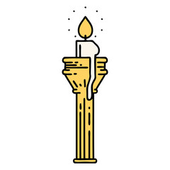 traditional tattoo of a candelabra