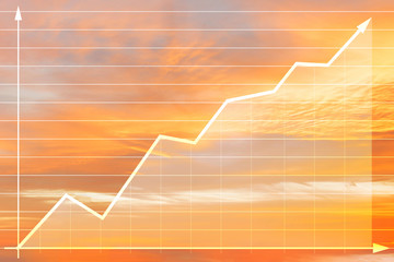 Economic growth concept with charts