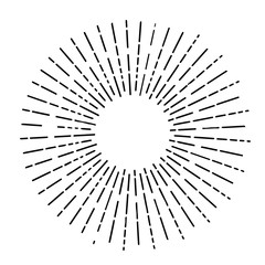 Obraz premium Hand Drawn vector vintage elements - sunburst (bursting) rays.