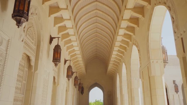 Arabesque Archway with Lanterns, Sultan Qaboos Mosque, Oman