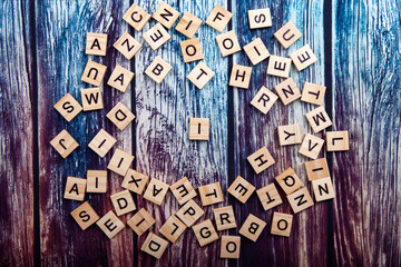 wooden word I template