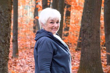 Portrait of beautiful senior woman