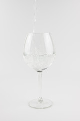 Fresh water in a transparent glass