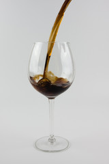 Pouring liquid into a glass