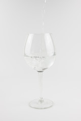 Fresh water in a transparent glass