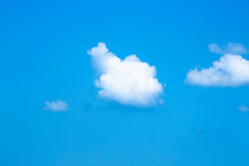 Clear blue sky with white clouds