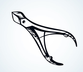 Nail clippers. Vector drawing icon
