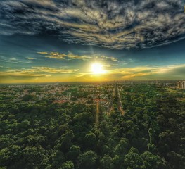 sunset in mountains