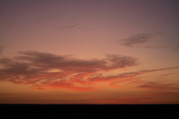 sunrise in the desert