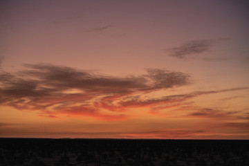 sunrise in the desert