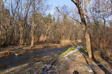 Winter view of South Park in city of Sofia, Bulgaria