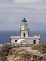 Fototapeta na wymiar Akrotiri Lighthouse on the Greek island of Santorini