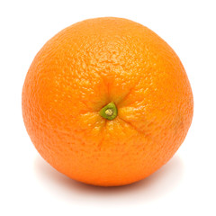 Orange fruit isolated on white background. Perfectly retouched, full depth of field on the photo. Flat lay, top view