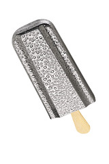 Ice cream popsicle metal mold isolated on white