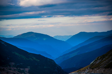 Fototapeta na wymiar Landscape in carpathian Mountains, Transalpina road , romania