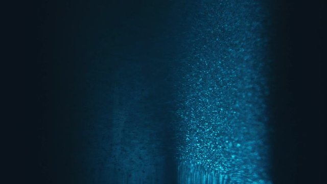 Paint fall into water which is twist. Spin acrylic ink drip into liquid. Visual effect bullet time, frozen moment, flow motion. Cloud fraction of color is spray drop. Slow motion cosmic video magic.