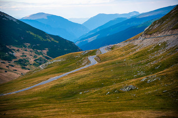 Landscape in carpathian Mountains, Transalpina road , romania