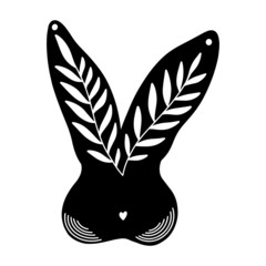 Vector rabbit. Easter vector illustration. Ornament rabbit