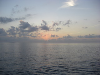 sunset over the sea