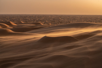 sunset in the desert