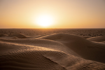 sunset in desert