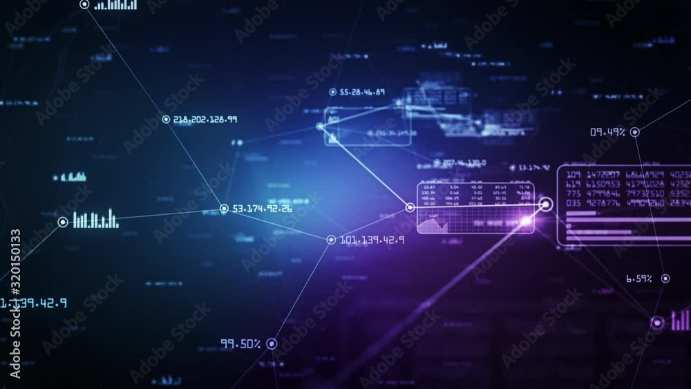 Wall mural global computer network. concept of big data and cloud computing in data center. perfect to use as a