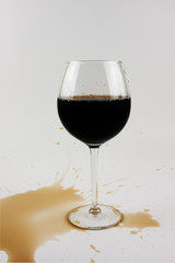 Dark water in a transparent glass