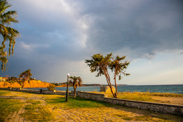 Fototapeta premium Landscape at the sea in Kassandra , Greece