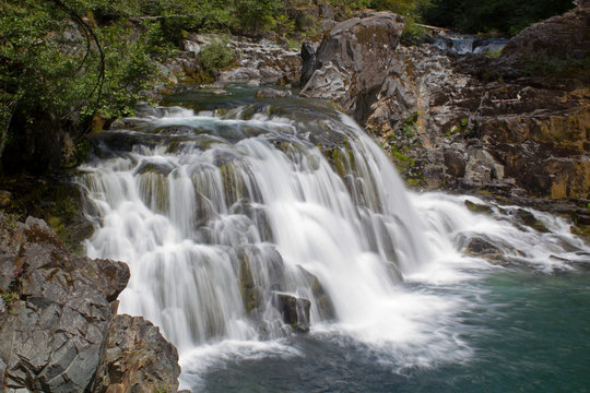 Waterfall On Opal Creek In Oregon