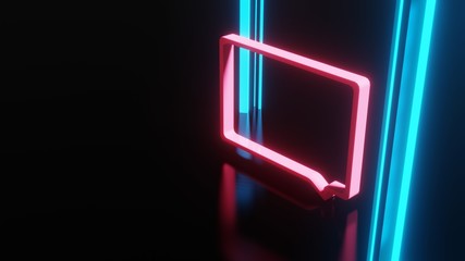 Neon-like talk bubble messaging or news concept 