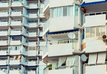 Fachada arquitectura turística. Mallorca (España)