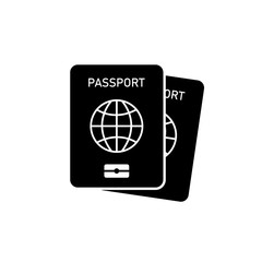 Passport icon of on white background. Vector eps10 illustration.