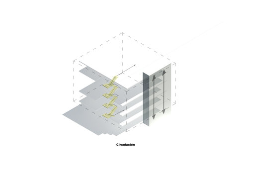 Esquema, representacion, arquitectura, edificio, croquis axonometrica volumetria
