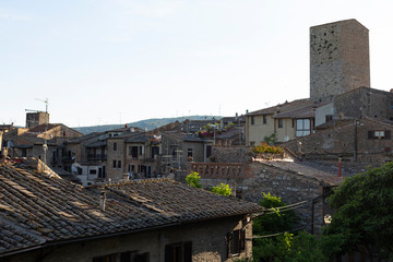 Fototapeta na wymiar Tuscany, Iltaly - May 28, 2015:.Cityscape of San Gimignano