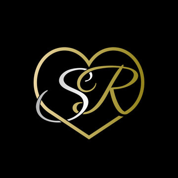 sr logo design vector icon