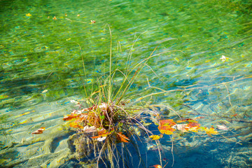Autumn landscape in Plitvice Natural Park