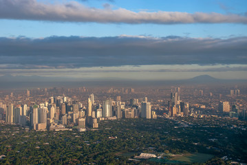 The city of Manila in the Philippines just after daybreak