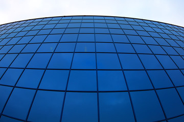 Fototapeta na wymiar blue skyscraper business office glass windows corporation 