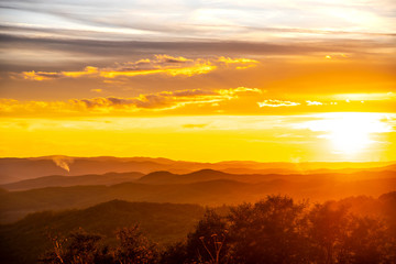 Fantastic sunset in the mountains