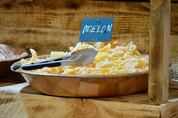 Candied melon bowl
