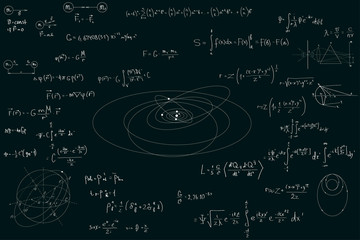 Physical formulas. Mathematics and physics, scientific concepts