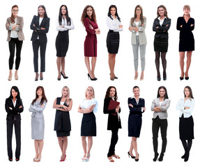 Fototapeta na wymiar in full growth.collage of a group of successful young business women.