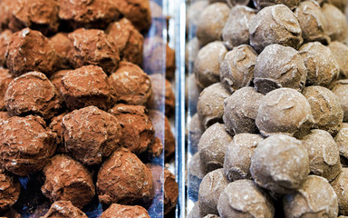 Selection of Swiss chocolate truffles
